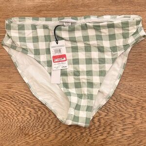 Robin Piccone Sage Checkered Swim Bottom